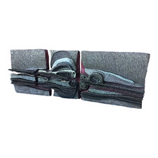 Set of 3 Nail Relief #156 Brutalist Hammered Nail Triptych By Robert Seyle.