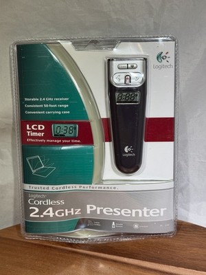 LOGITECH Cordless 2.4 GHz Presenter 50 ft Range w/LCD Timer & Carrying Case NEW