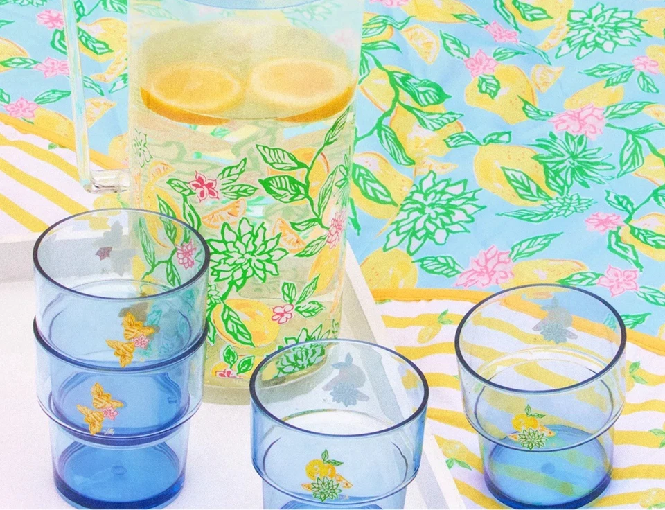 Lilly Pulitzer Lemonade Pitcher And Glass Set - Image 2 of 4