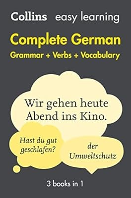 Easy Learning German Complete Grammar, Verbs and Vocabulary (3 books in 1) (Coll
