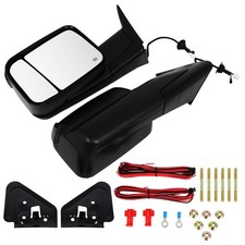 Pair Power Heated Led Signal Tow Mirrors For 98-02 Dodge Ram 1500 2500 Black Pair Power Heated Led Signal Tow Mirrors For 98-02 Dodge Ram 1500 2500 Black