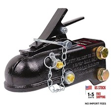 Heavy Duty Cast Adjustable Trailer Coupler 2-5/16 in,15000LBS Capacity Channel