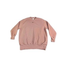 Nike Women s Oversized Sz L Crewneck Sweatshirt Mauve Center Swoosh Cotton C35
