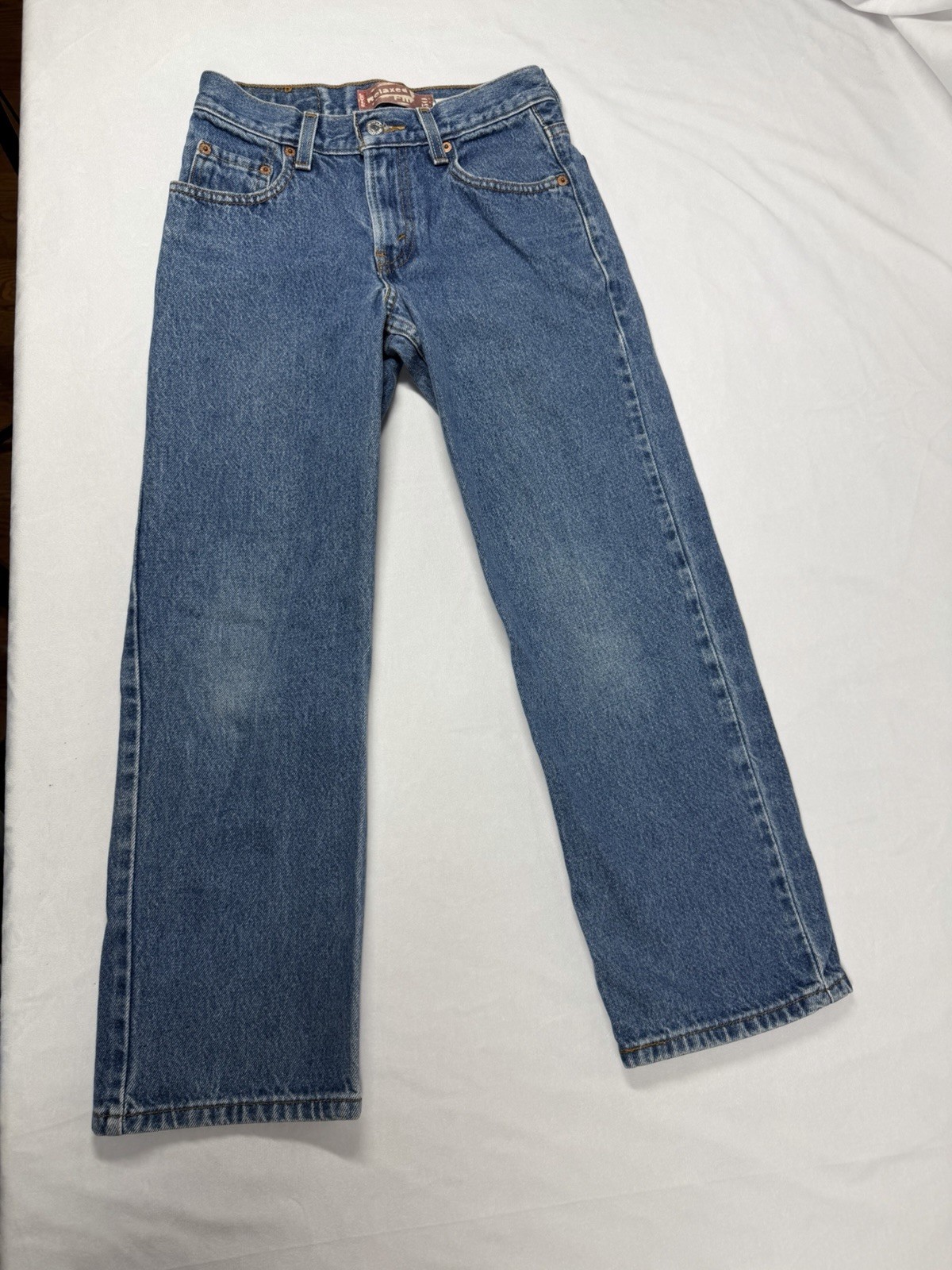 Levi's 550 Jeans Boys 12 Relaxed Cotton Straight Leg Medium Wash Denim Blue