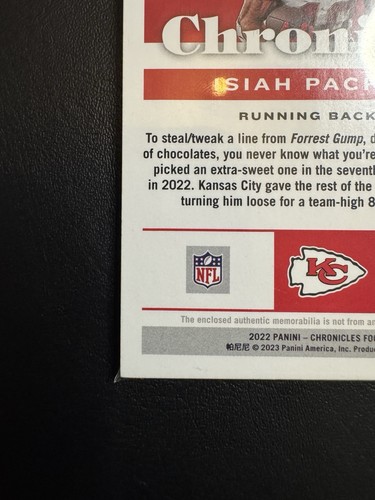 Isiah Pacheco 2022 Panini Chronicles 2-Color Rookie Patch /25 🔥RARE🏆ROOKIE - Picture 10 of 10