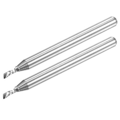 Fine Milling CNC Router Tips,1/8'' 3.175mm Shaft 1.5mm x 4mm Left,2pcs