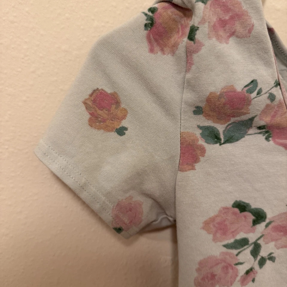 Medio Top Corto Nollie Floral Manga Corta Juniors Talla M Verde Menta Foto 2 de 4