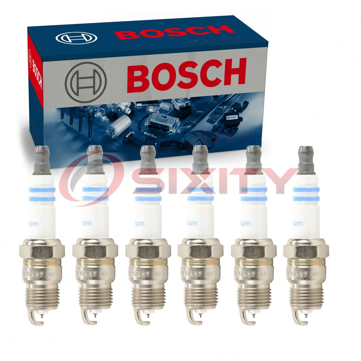 6 pc Bosch Double Iridium Spark Plugs for 1977-1987 Dodge D150 3.7L L6 ux