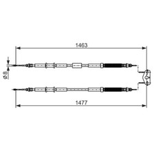 Bosch Handbremsseil mitte für Opel Corsa