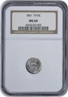 1861 Liberty Seated Silver Half Dime MS64 NGC