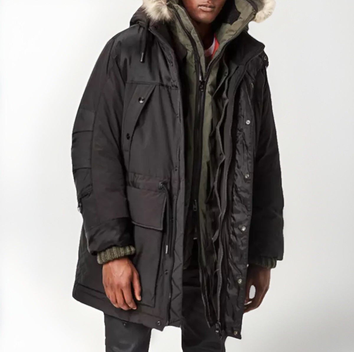 G-STAR RAW Men Artol Ts Fur HDD Reversible Parka Vector Nylon Black M