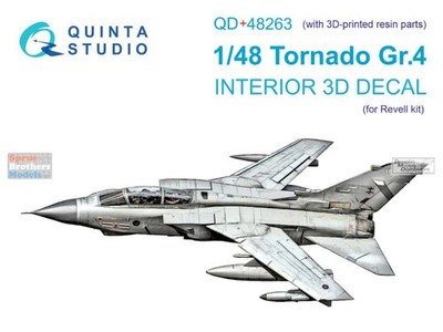 QTSQD48263R 1:48 Quinta Studio Interior 3D Decal - Tornado GR.4 with Resin