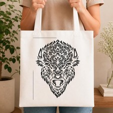Intricate Bison Large Reusable Wall Stencil For Painting DIY Home Decor Template