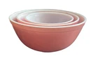 Vintage Pyrex Pink Flamingo Mixing Bowls 401 402 403 MCM Set