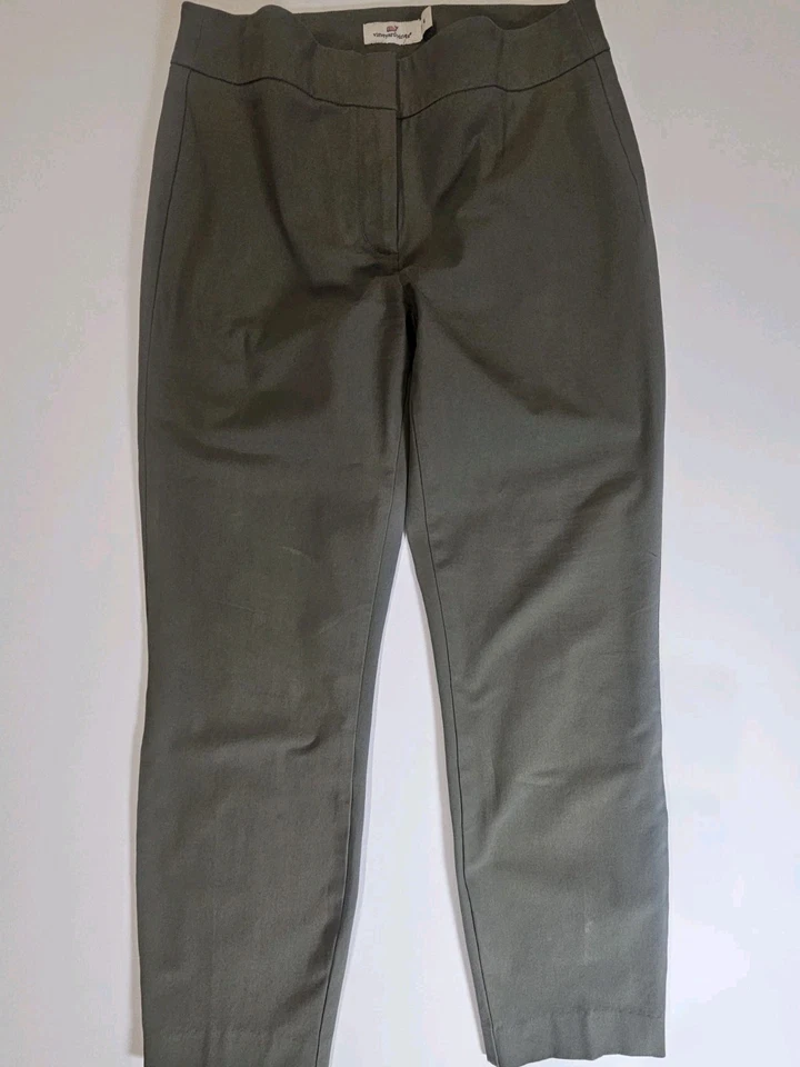 Vineyard Vines Womens Pants Size 6 Olive Green Straight Leg Capsule Wardrobe - Image 4 of 4