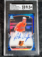 2023 Bowman Chrome 1st AQUA BLUE REFRACTOR PROSPECT ROOKIE AUTO Adam Crampton