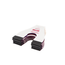 Crosstex TPH papier articulé fer à cheval 89 microns bleu/rouge combo 6/pk