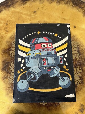 Vintage Disney Black Hole V.I.N.CENT Vincent 9 X 12 Painting Space Unique Art
