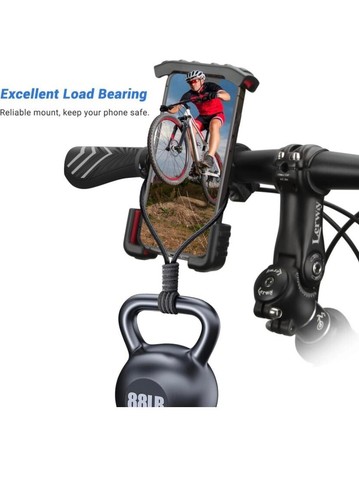 Smartphone Lenker Fahrrad Halterung Motorrad Handyhalterung Handy Gummi Halter - Bild 6 von 7
