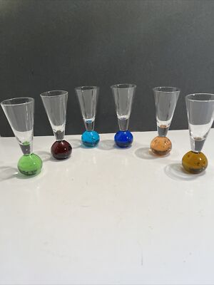 CIRCLEWARE SIX PIECE MULTIPLE COLOR FIREBALL SHOT SET!