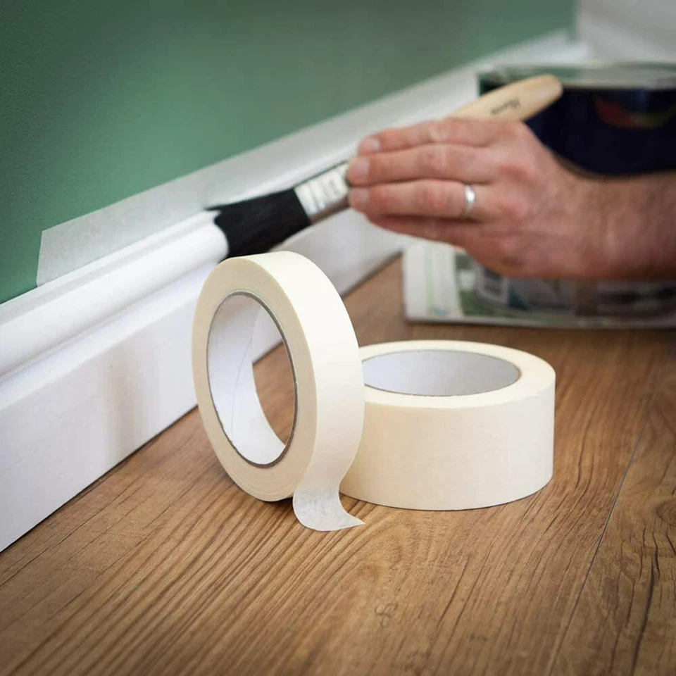 Masking Tape White 25mm x 50m General Purpose Decorating Paint Tape Low Tack - Image 3 of 4