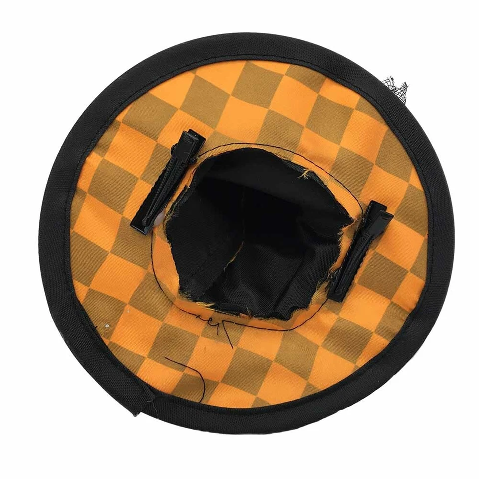 New Halloween Mini Orange Witch Hat with flower Costume Party Accessory - image 3 of 3