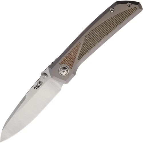 Pena Knives Mula Framelock Titanium & Micarta Folding M390 Sheepsfoot Knife E64