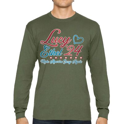 Lucy Ethel 24 Make America Sassy Again Long Sleeve T-shirt American Classic BFF