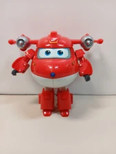 Super Wings 5" Transforming Action Figure "Jett" Red Plane to Robot