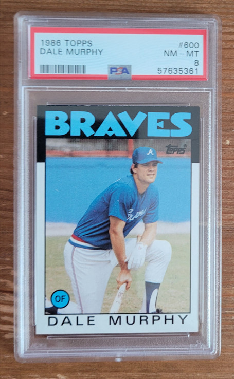 1986 Topps #600 Dale Murphy PSA 8 Atlanta Braves (UCSC_G)