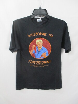 Guy Fieri Shirt Mens Small Black Flavortown Short Sleeve Round Neck Cotton  Tee | eBay