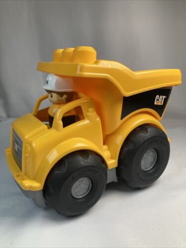 Cat Caterpillar Mega Bloks Dump truck And Driver Construction Vehicle - Picture 4 of 5