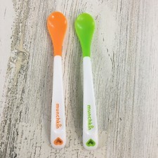 Munchkin Lot of 2 Baby Infant Spoons Plastic Flat