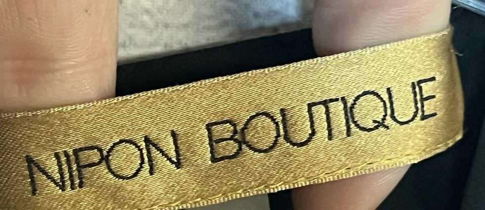 Женщин черный с подкладкой сетки золотой акцент без рукавов Топ Nipon бутик размер 1 X - Изображение 4 из 4