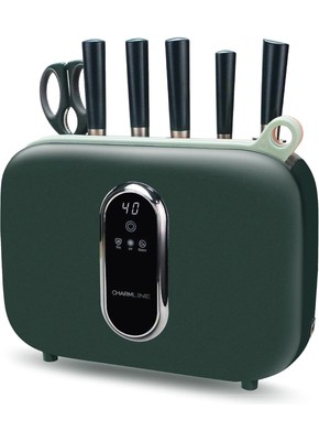 Smart Cutting Board & Knife Set with Holder - 4 Color Coded Boards & Knives, Dry