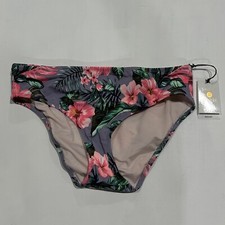 Women's Resort Mid-Rise Tropical Full Bikini Bottom - Shade  Shore Purple, XL