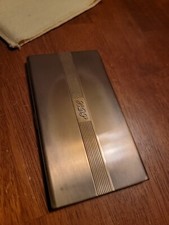 Vintage Metal Cigarette Holder Money Card Holder Engraved No Material Markings