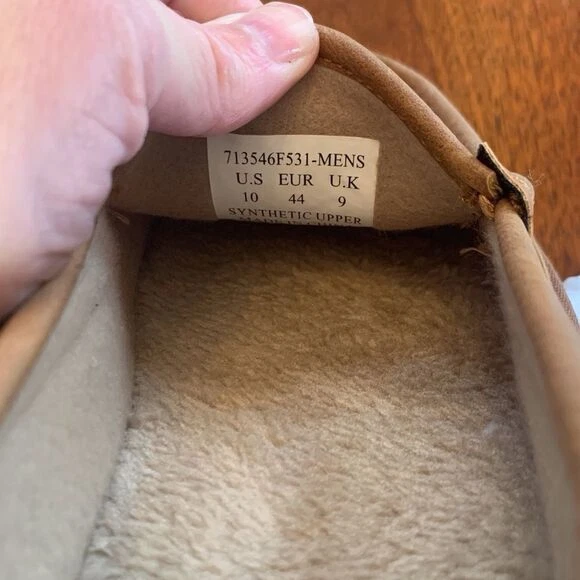 Zapatillas mocasines cómodos Bass Sherpa forradas para hombre interiores y exteriores talla 10 Foto 3 de 4