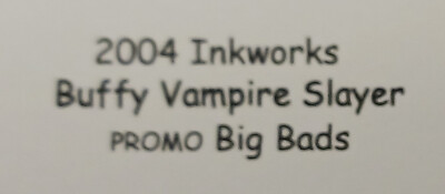 2004 Inkworks Buffy Slayer Big Bads PROMO P 1 Spike