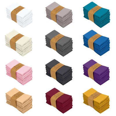 Ruvanti 18x18 Cloth Napkins Set Soft Washable Cotton Reusable Table Napkins