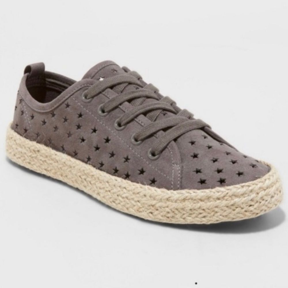 Universal Thread, Grey Jenna Star Espadrilles, La… - image 1