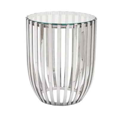 Beistelltisch Milton 46x46x56cm Glasplatte (111468)