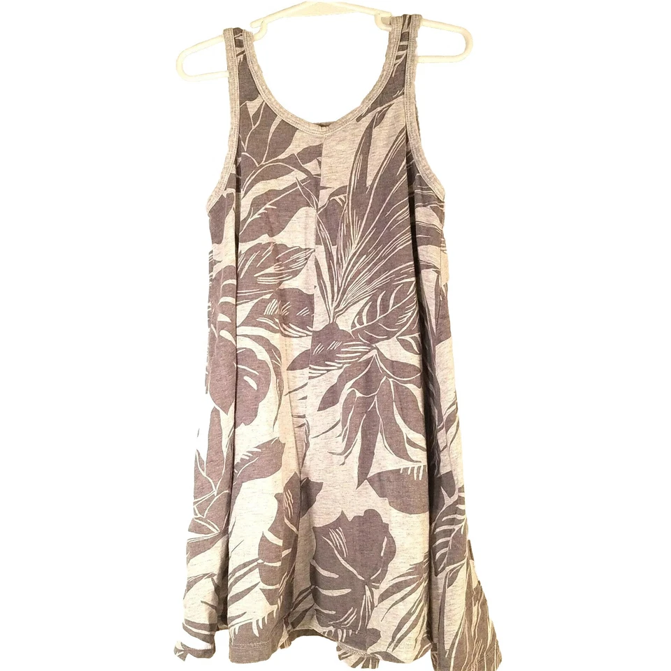 Antiguo Vestido Azul Marino Niñas Talla S Pequeño 6-7 Verano Tropical Gris Pullover Sin Mangas Foto 4 de 4