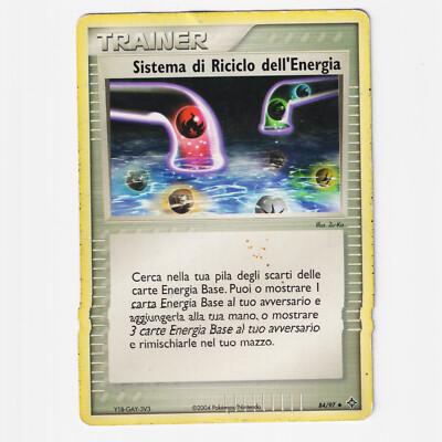Pokemon Energy Recycle System EX Drache Set Karte - Italienisch - LICHT BESPIELTER Zustand
