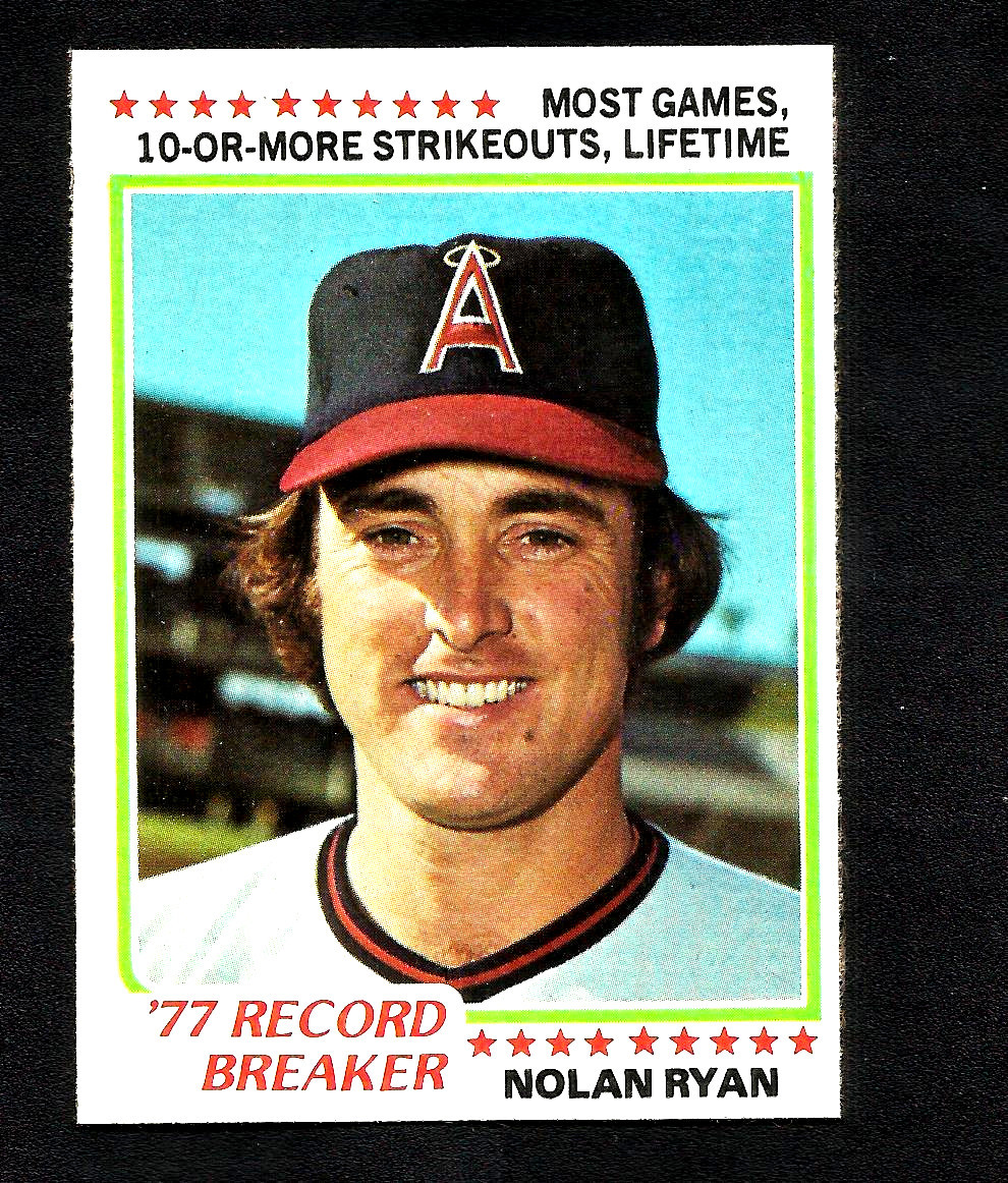 1978 TOPPS BASEBALL # 6 NOLAN RYAN '77 RECORD BREAKER 13086 | eBay