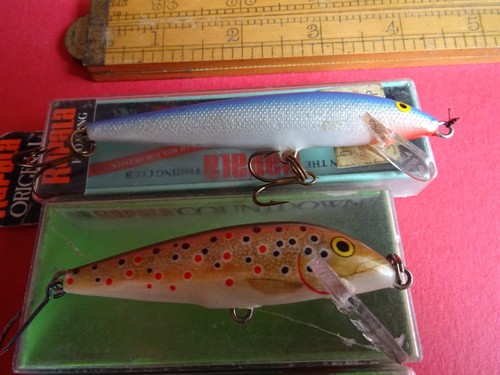 3X VERY GOOD VINTAGE RAPALA FISHING LURES (IN RELATED BOXES) COUNTDOWN +FLOATING - Picture 2 of 9