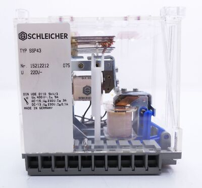 Schleicher SSP 43 SSP43 SSP-43 220V -Unused/Original Box- Relay