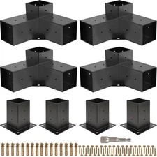 Grehitk Pergola Kit Pergola Brackets 3-Way Right Angle Corner Bracket Woodworks