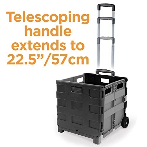 Inspired Living Ultra-Slim Rolling Collapsible Storage Pack-N-Roll Utility-carts, With 13 thumbnail image