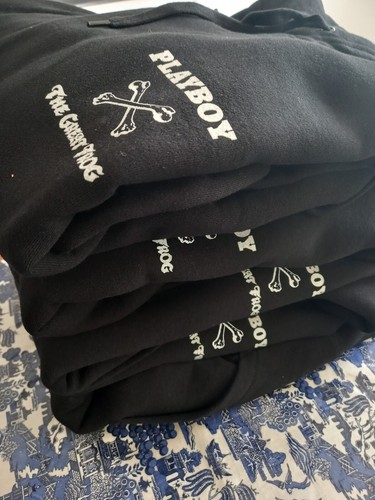 Hoodie marked Playboy the Great Frog in medium Black with white design - Picture 8 of 8